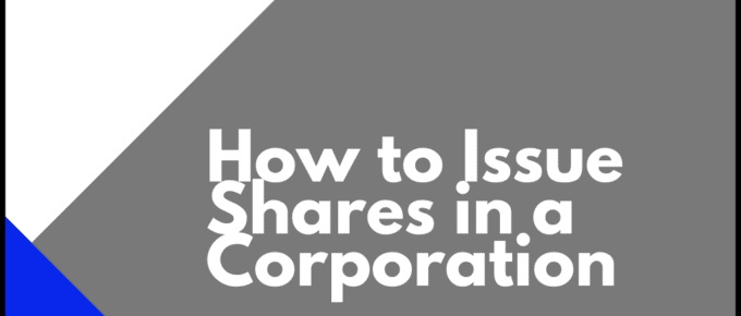 How to Issue Shares in a Corporation